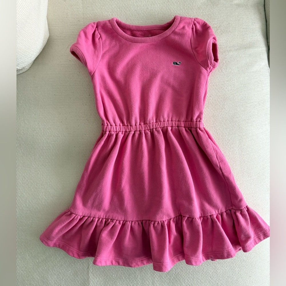 Vineyard Vines Girls Pink Terry Dress
